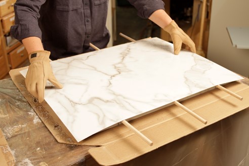 recortar el exceso de laminado